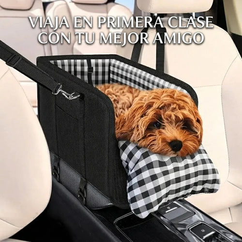 Asiento de Coche de Lujo para Mascotas - Seguridad y Confort Travel