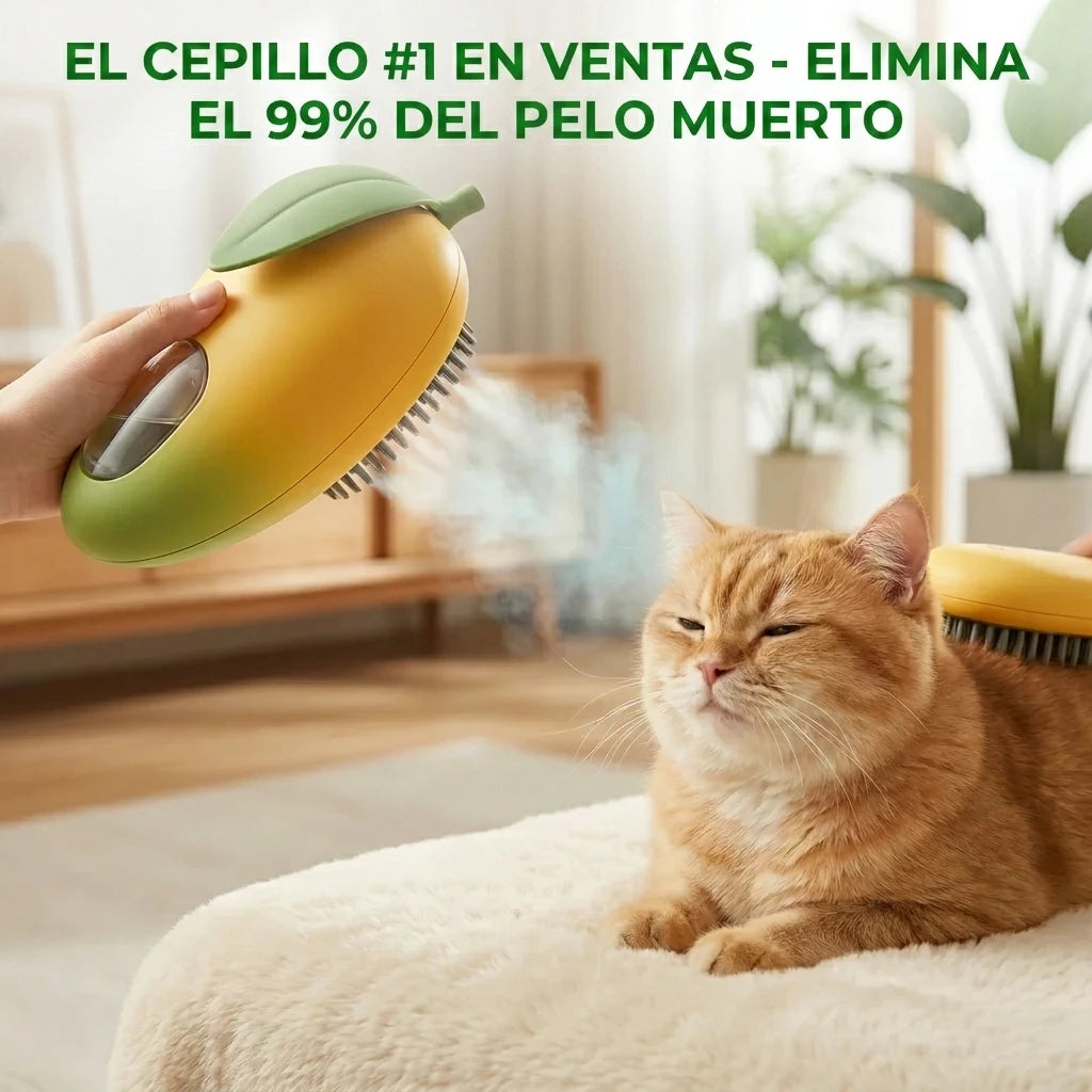 Cepillo de Vapor 3-en-1 SanaPaws - Higiene, Masaje y Control de Muda para Mascotas | Recargable